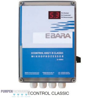 ECONTROL CLASSIC 400B Pumpenleistung 0,50 - 5,50 KW 3,0-18,0A