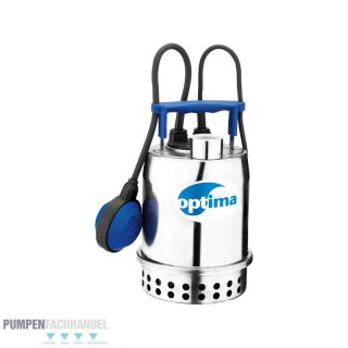 Edelstahl Schmutzwasserpumpe Typ OPTIMA MA 0,25 KW mit Schwimmerschalter 230V